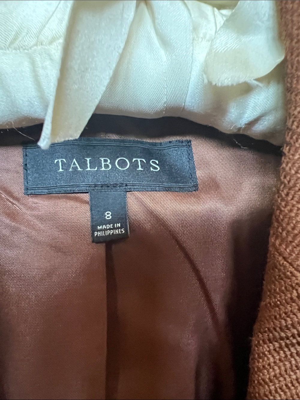 Talbots Brown Single-Button Blazer - Picture 3 of 9